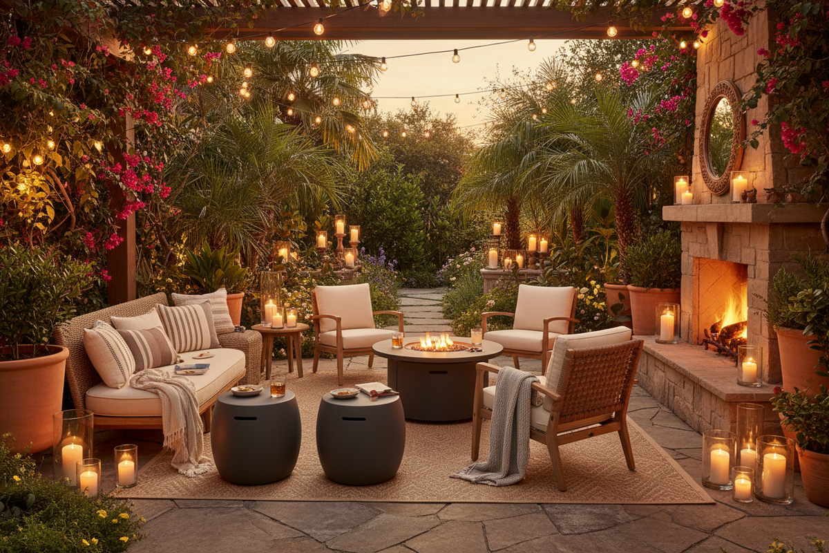 Warm Outdoor Patio Scene
