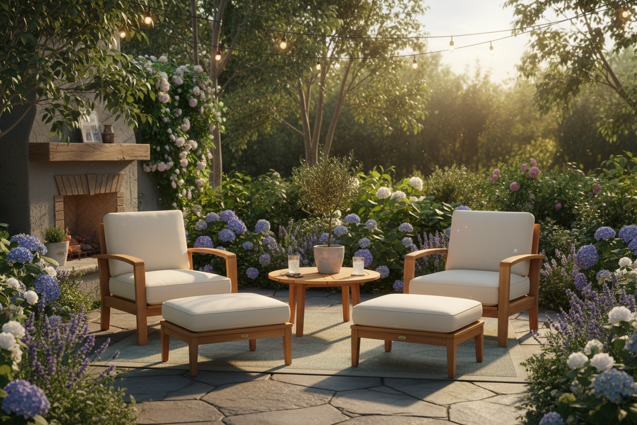 Water-Repel Eucalyptus Patio Chairs